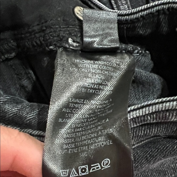 We The Free People Jeans Skinny Slim Vintage Black Raw Hem Fray - Picture 12 of 15